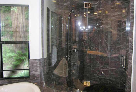 Curved Glass Shower Enclosure